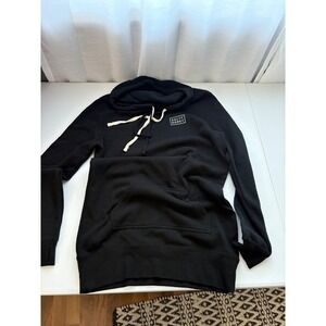 Salty Honey Pullover Hoodie Sweatshirt Drawstring Pockets Black Medium